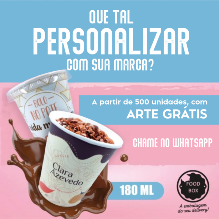 Copo 180ml tampa plástica Linha Padrão